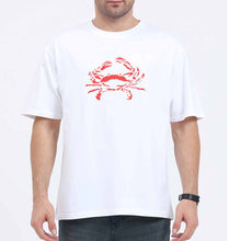Load image into Gallery viewer, crab Oversized T-Shirt for Men-White-Ektarfa.online
