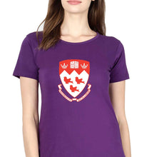 Load image into Gallery viewer, McGill University T-Shirt for Women-Purple-Ektarfa.online
