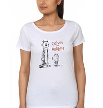 Load image into Gallery viewer, calvin hobbes T-Shirt for Women-White-Ektarfa.online
