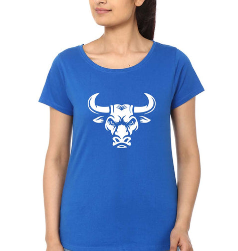Bull T-Shirt for Women-Royal Blue-Ektarfa.online