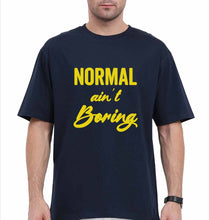 Load image into Gallery viewer, Normal Ain&#39;t Boring Oversized T-Shirt for Men-Navy Blue-Ektarfa.online
