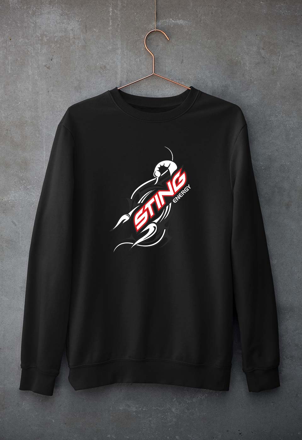 Sting Energy Sweatshirt for Men/Women-Black-Ektarfa.online