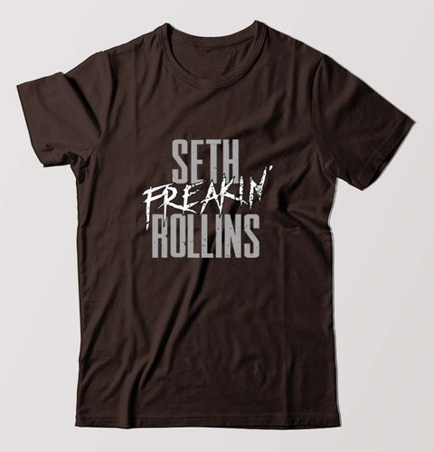 Seth Rollins T-Shirt for Men-Coffee Brown-Ektarfa.online