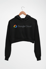 Load image into Gallery viewer, google cloud Crop HOODIE FOR WOMEN-Black-Ektarfa.online

