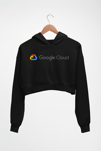 google cloud Crop HOODIE FOR WOMEN-Black-Ektarfa.online