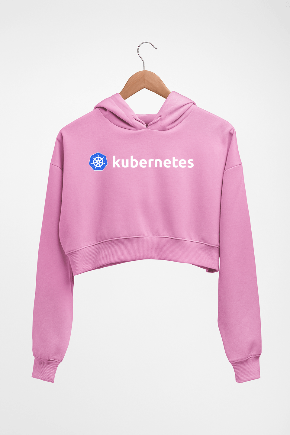 Kubernetes Crop HOODIE FOR WOMEN-Light Baby Pink-Ektarfa.online