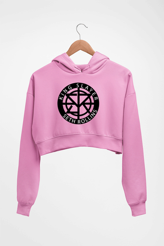 Seth Rollins Crop HOODIE FOR WOMEN-Light Baby Pink-Ektarfa.online