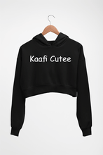 Load image into Gallery viewer, Kaafi Cutee Crop HOODIE FOR WOMEN-Black-Ektarfa.online
