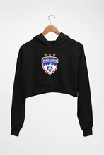Load image into Gallery viewer, Bengaluru FC Crop HOODIE FOR WOMEN-Black-Ektarfa.online

