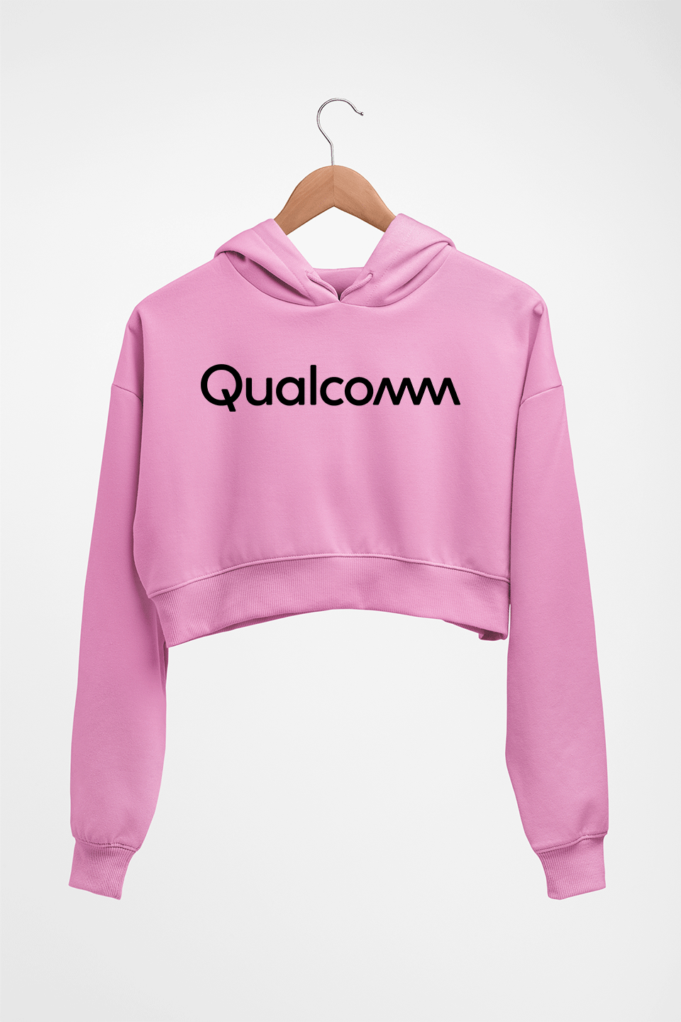 qualcomm Crop HOODIE FOR WOMEN-Light Baby Pink-Ektarfa.online