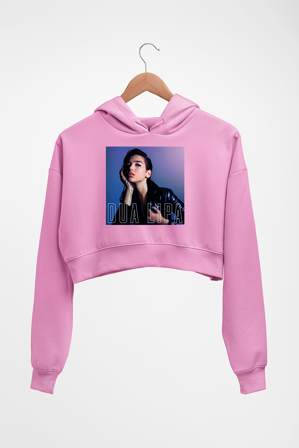 dua lipa Crop HOODIE FOR WOMEN-Light Baby Pink-Ektarfa.online