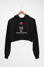 Load image into Gallery viewer, thayir sadam Crop HOODIE FOR WOMEN-Black-Ektarfa.online
