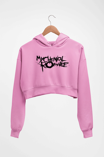 My Chemical Romance Crop HOODIE FOR WOMEN-Light Baby Pink-Ektarfa.online