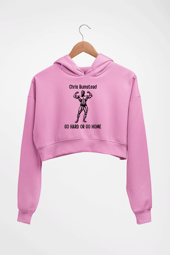 Chris Bumstead - CBUM Crop HOODIE FOR WOMEN-Light Baby Pink-Ektarfa.online