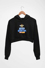 Load image into Gallery viewer, fun squad Crop HOODIE FOR WOMEN-Black-Ektarfa.online
