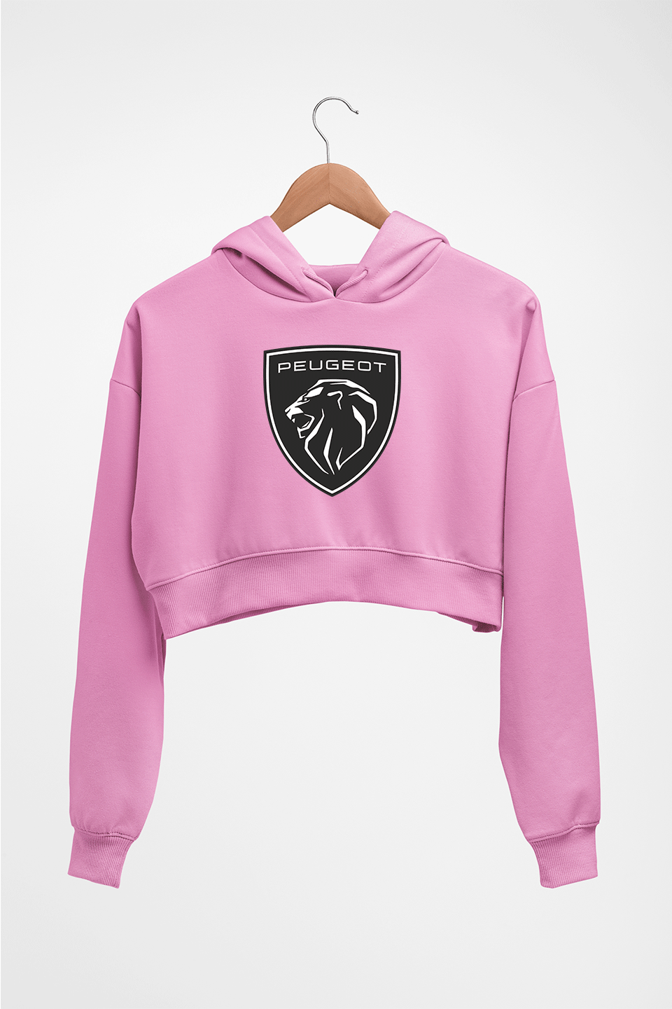 Peugeot Crop HOODIE FOR WOMEN-Light Baby Pink-Ektarfa.online