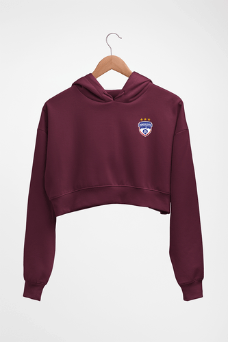 Bengaluru FC Crop HOODIE FOR WOMEN-Maroon-Ektarfa.online