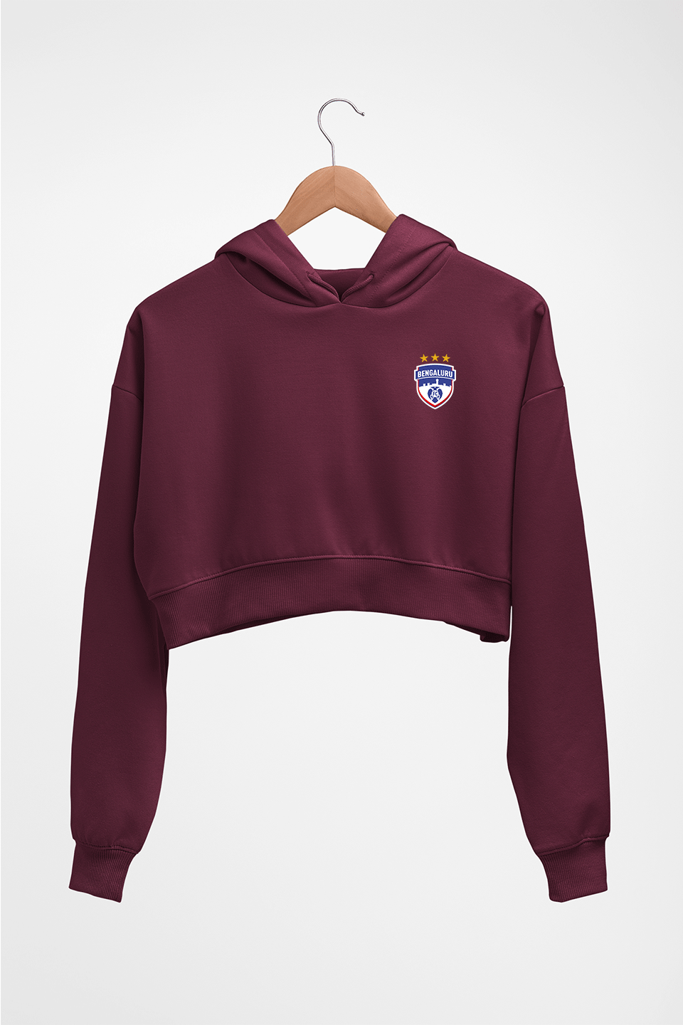 Bengaluru FC Crop HOODIE FOR WOMEN-Maroon-Ektarfa.online
