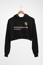 Load image into Gallery viewer, Porsche Crop HOODIE FOR WOMEN-Black-Ektarfa.online
