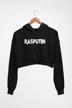 Load image into Gallery viewer, Rasputin Crop HOODIE FOR WOMEN-Black-Ektarfa.online
