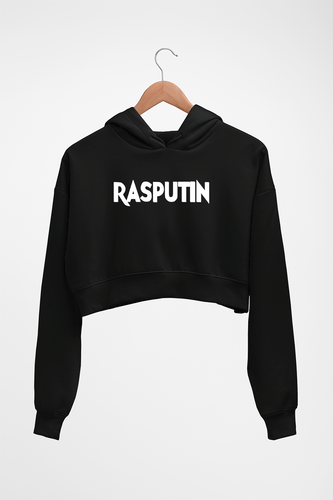 Rasputin Crop HOODIE FOR WOMEN-Black-Ektarfa.online