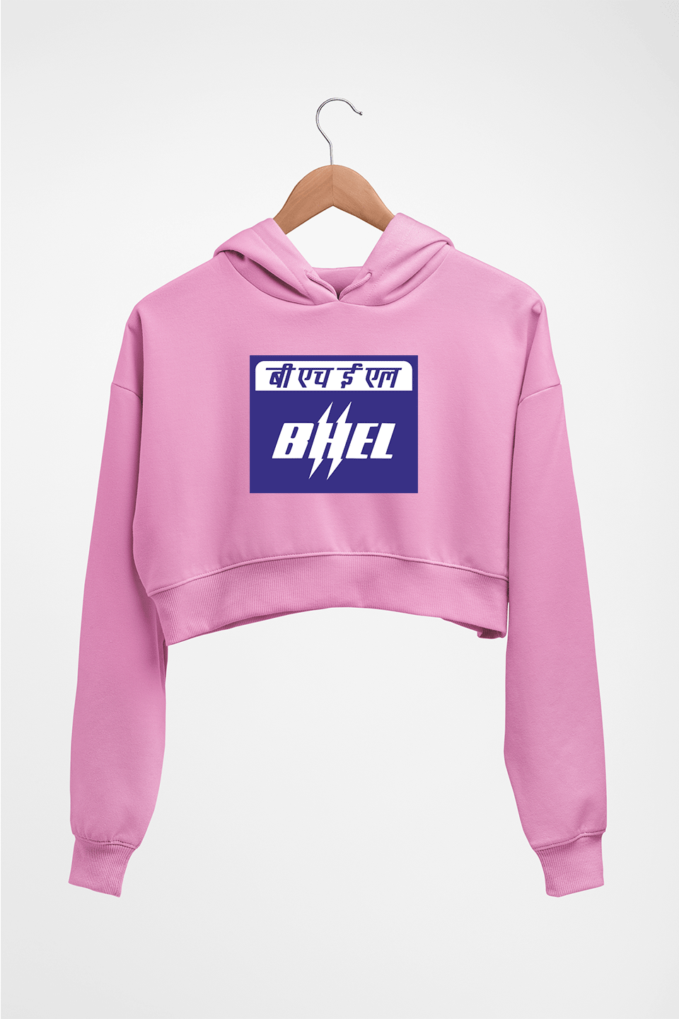 BHEL Crop HOODIE FOR WOMEN-Light Baby Pink-Ektarfa.online