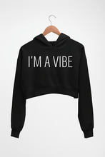 Load image into Gallery viewer, Vibe Crop HOODIE FOR WOMEN-Black-Ektarfa.online
