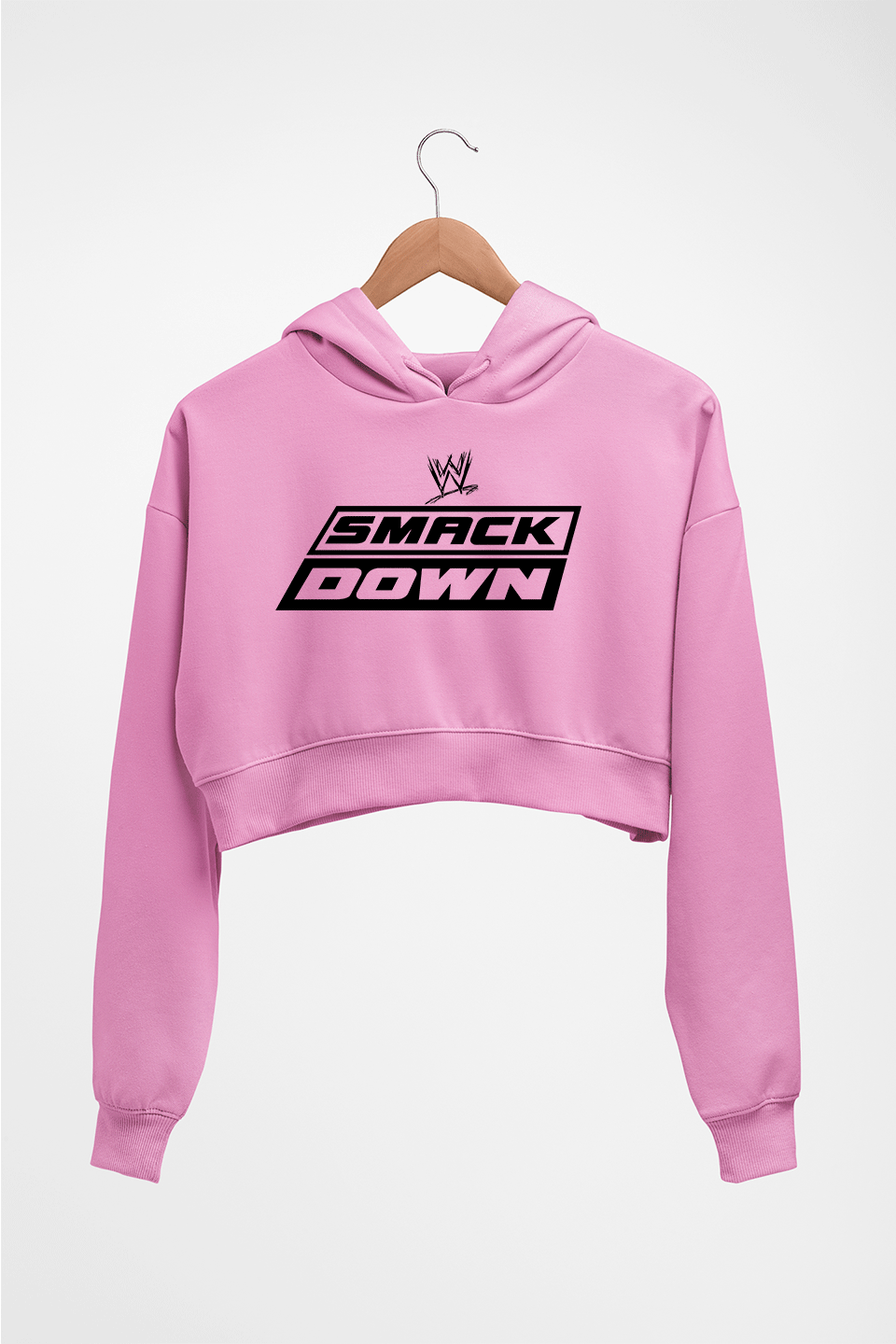 smackdown Crop HOODIE FOR WOMEN-Light Baby Pink-Ektarfa.online