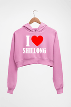 Load image into Gallery viewer, i love shillong Crop HOODIE FOR WOMEN-Light Baby Pink-Ektarfa.online
