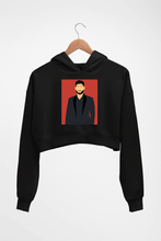 Load image into Gallery viewer, kr$na Crop HOODIE FOR WOMEN-Black-Ektarfa.online
