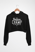 Load image into Gallery viewer, peoples champ Crop HOODIE FOR WOMEN-Black-Ektarfa.online
