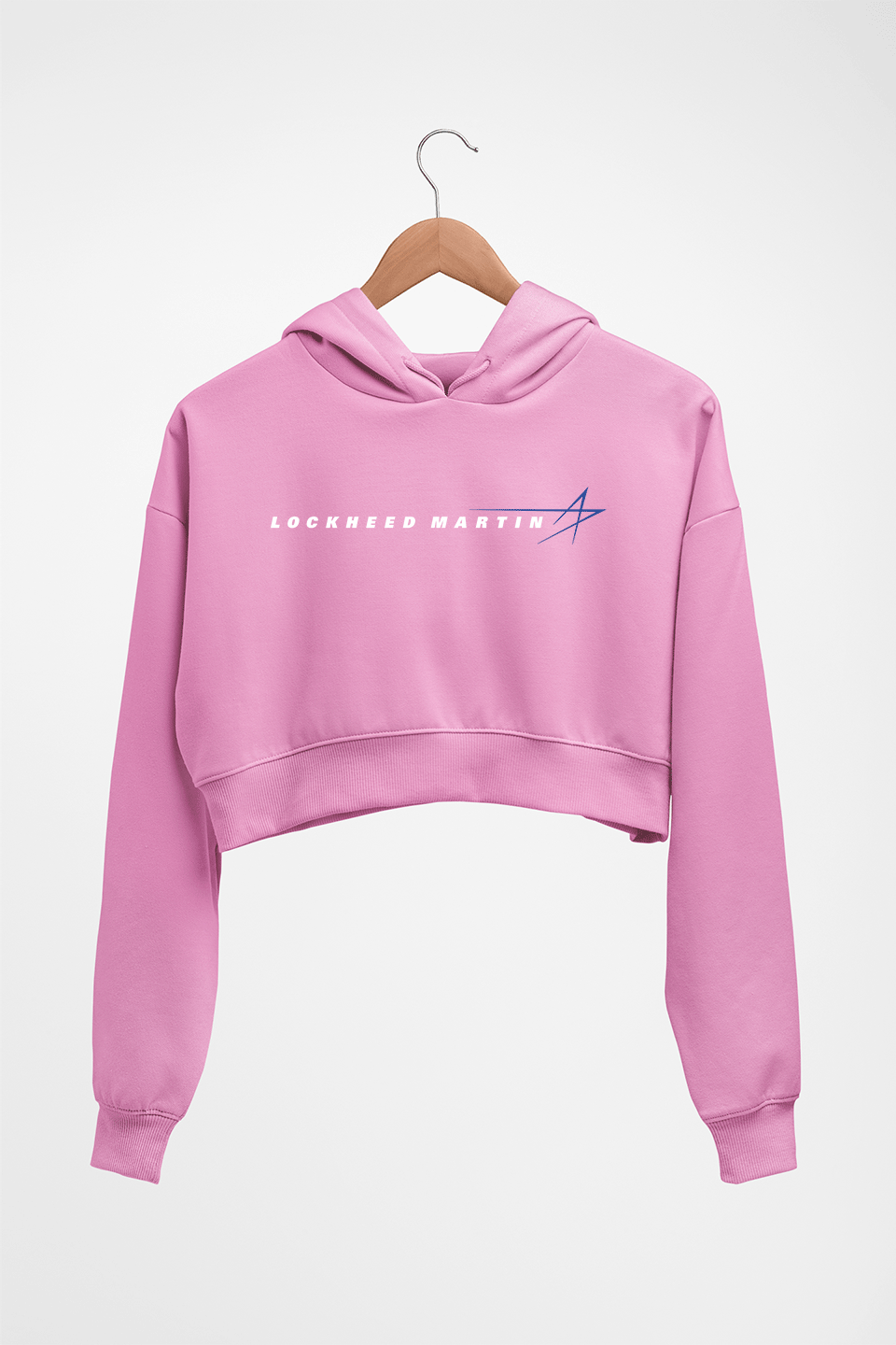 lockheed martin Crop HOODIE FOR WOMEN-Light Baby Pink-Ektarfa.online