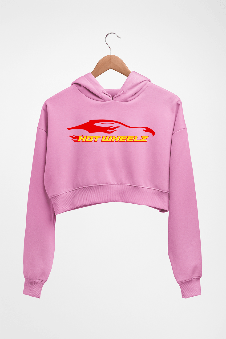 hotwheelz Crop HOODIE FOR WOMEN-Light Baby Pink-Ektarfa.online