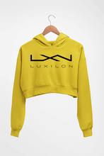 Load image into Gallery viewer, luxilon Crop HOODIE FOR WOMEN-Mustard Yellow-Ektarfa.online

