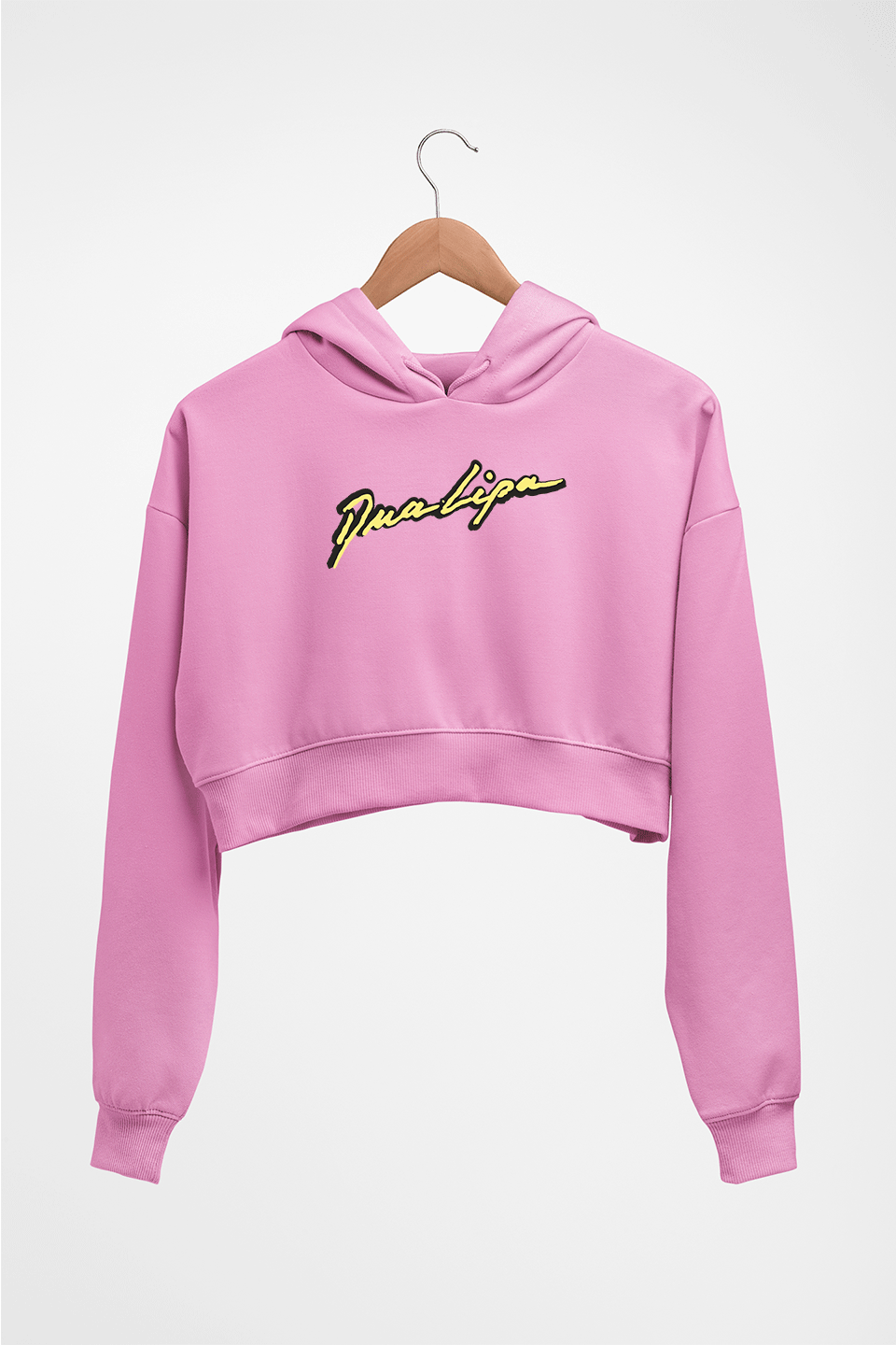 dua lipa Crop HOODIE FOR WOMEN-Light Baby Pink-Ektarfa.online