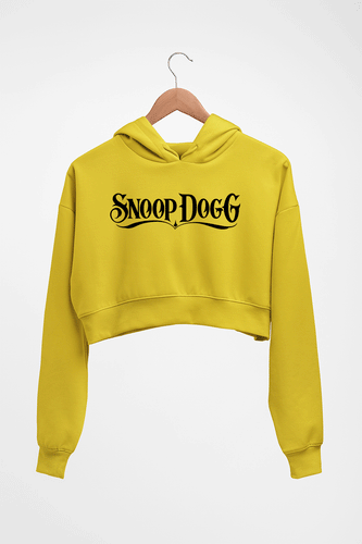 Snoop Dogg Crop HOODIE FOR WOMEN-Mustard Yellow-Ektarfa.online