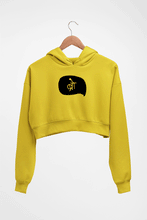 Load image into Gallery viewer, Bro (Hindi) Crop HOODIE FOR WOMEN-Mustard Yellow-Ektarfa.online
