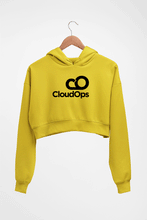 Load image into Gallery viewer, CloudOps Crop HOODIE FOR WOMEN-Mustard Yellow-Ektarfa.online
