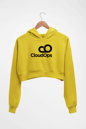 CloudOps Crop HOODIE FOR WOMEN-Mustard Yellow-Ektarfa.online