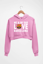 Load image into Gallery viewer, Love Barcelona Crop HOODIE FOR WOMEN-Light Baby Pink-Ektarfa.online
