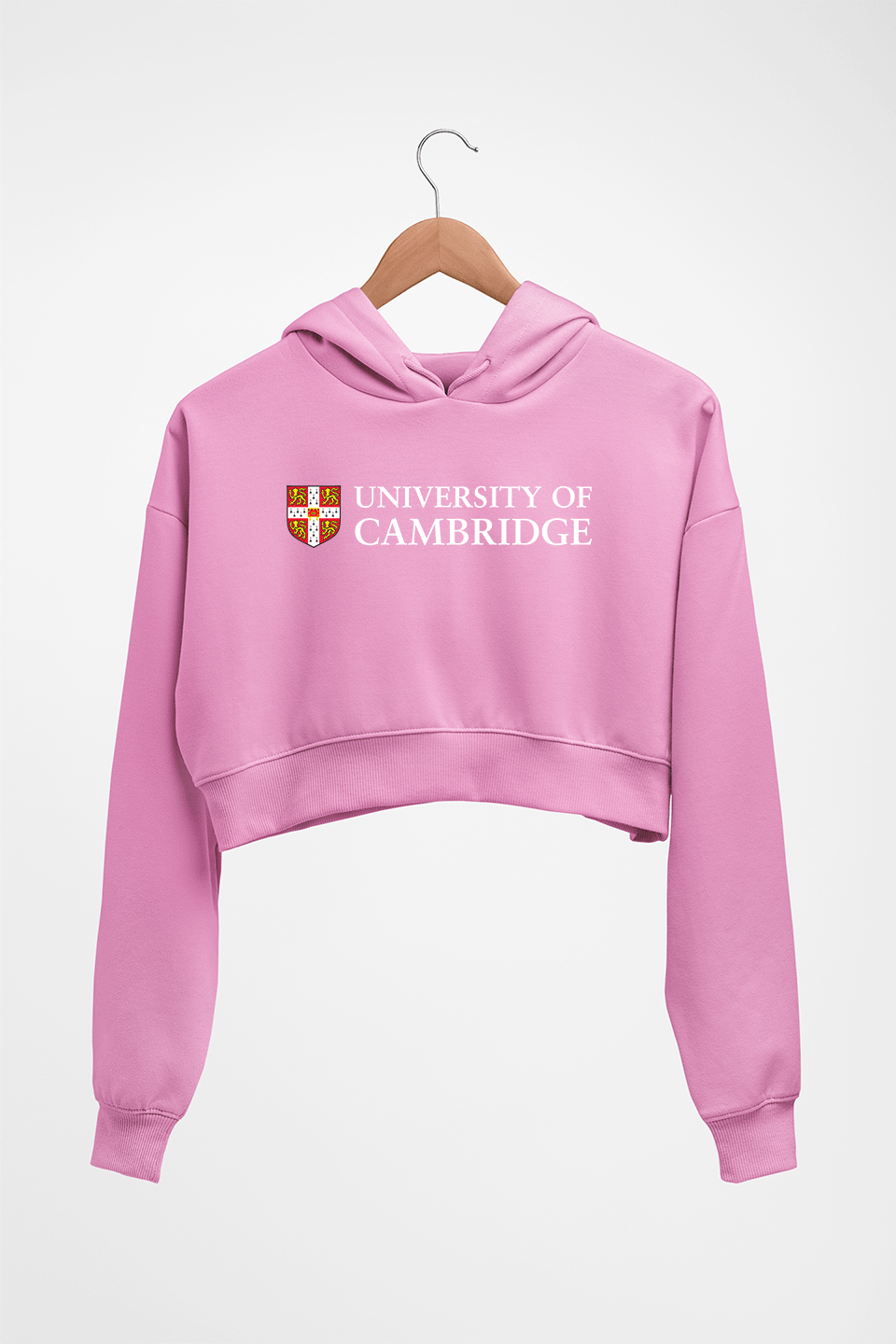 Cambridge University Crop HOODIE FOR WOMEN-Light Baby Pink-Ektarfa.online