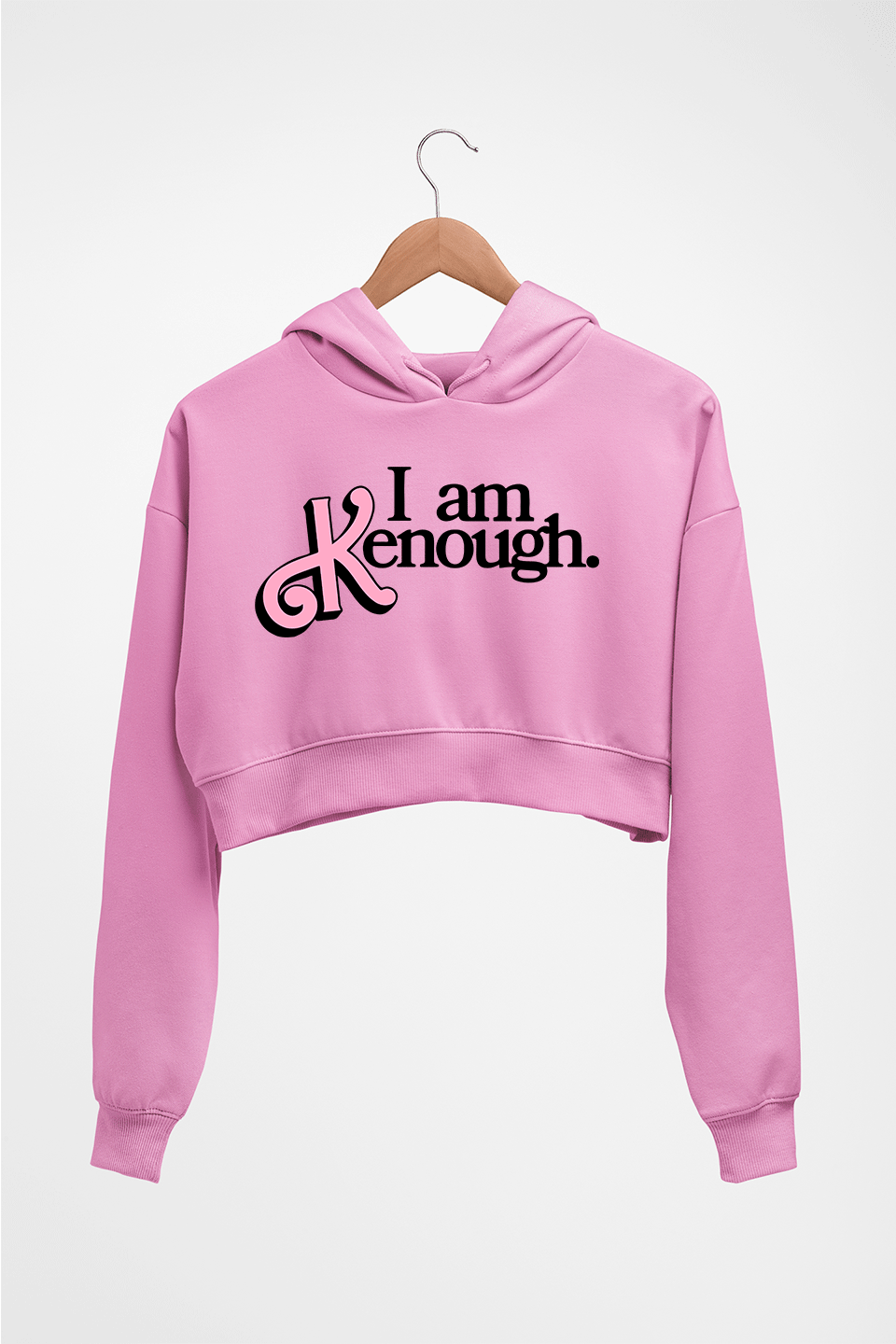 kenough Crop HOODIE FOR WOMEN-Light Baby Pink-Ektarfa.online
