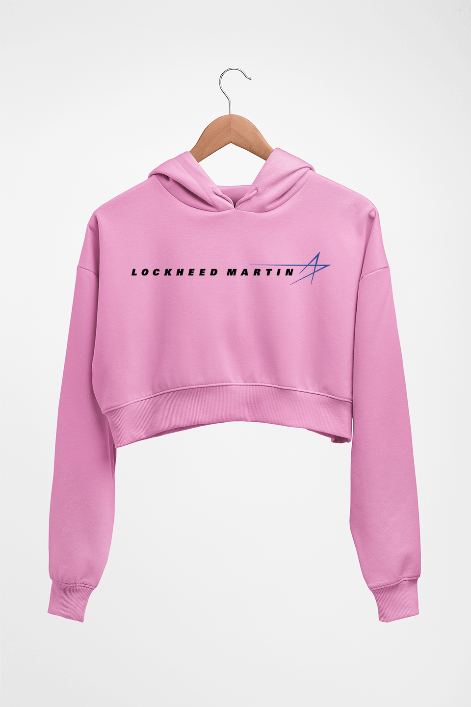 lockheed martin Crop HOODIE FOR WOMEN-Light Baby Pink-Ektarfa.online