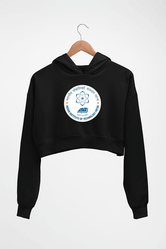 IIT Patna Crop HOODIE FOR WOMEN-Black-Ektarfa.online