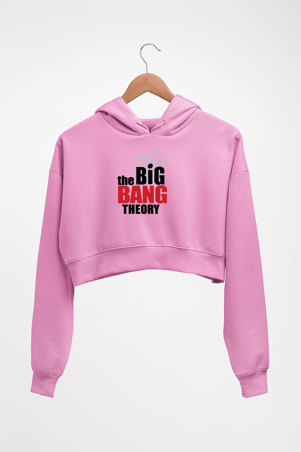 The Big Bang Theory Crop HOODIE FOR WOMEN-Light Baby Pink-Ektarfa.online