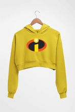 Load image into Gallery viewer, Incredibles Crop HOODIE FOR WOMEN-Mustard Yellow-Ektarfa.online
