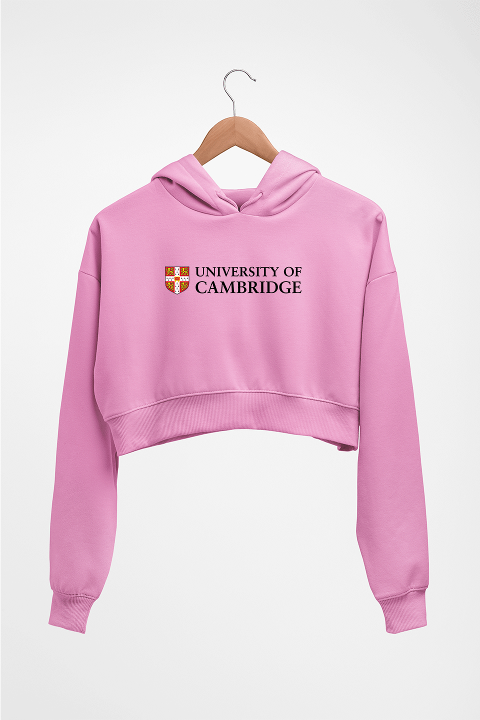 Cambridge University Crop HOODIE FOR WOMEN-Light Baby Pink-Ektarfa.online