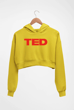 Load image into Gallery viewer, TED Crop HOODIE FOR WOMEN-Mustard Yellow-Ektarfa.online
