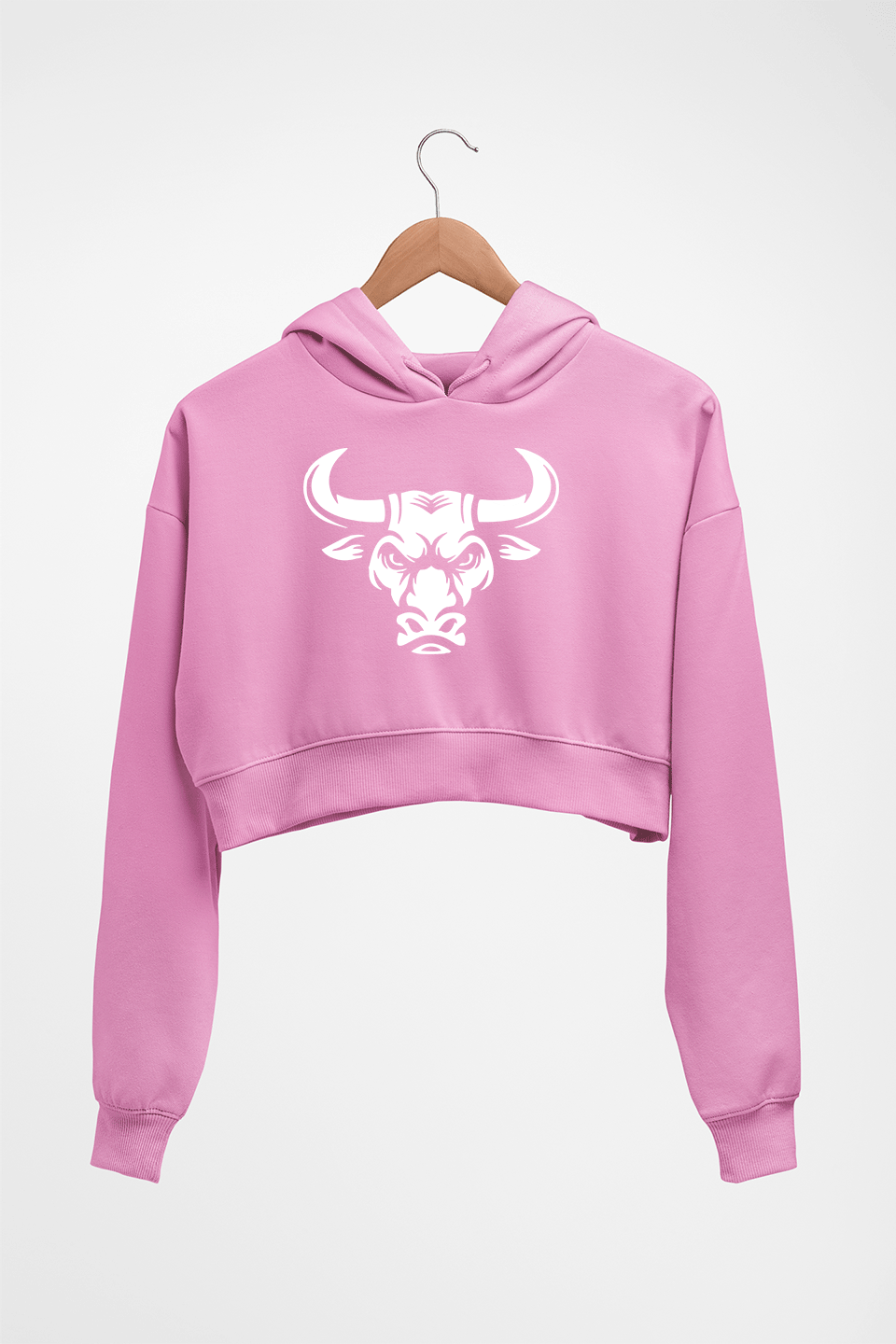 Bull Crop HOODIE FOR WOMEN-Light Baby Pink-Ektarfa.online