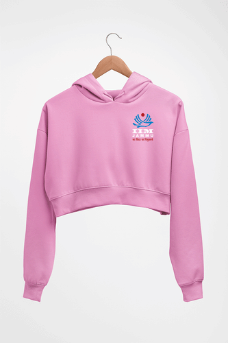 IIM Jammu Crop HOODIE FOR WOMEN-Light Baby Pink-Ektarfa.online